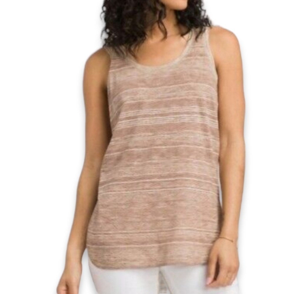 prAna Kiely Tunic Tank Top Brown Sand Dune Women's Size Small